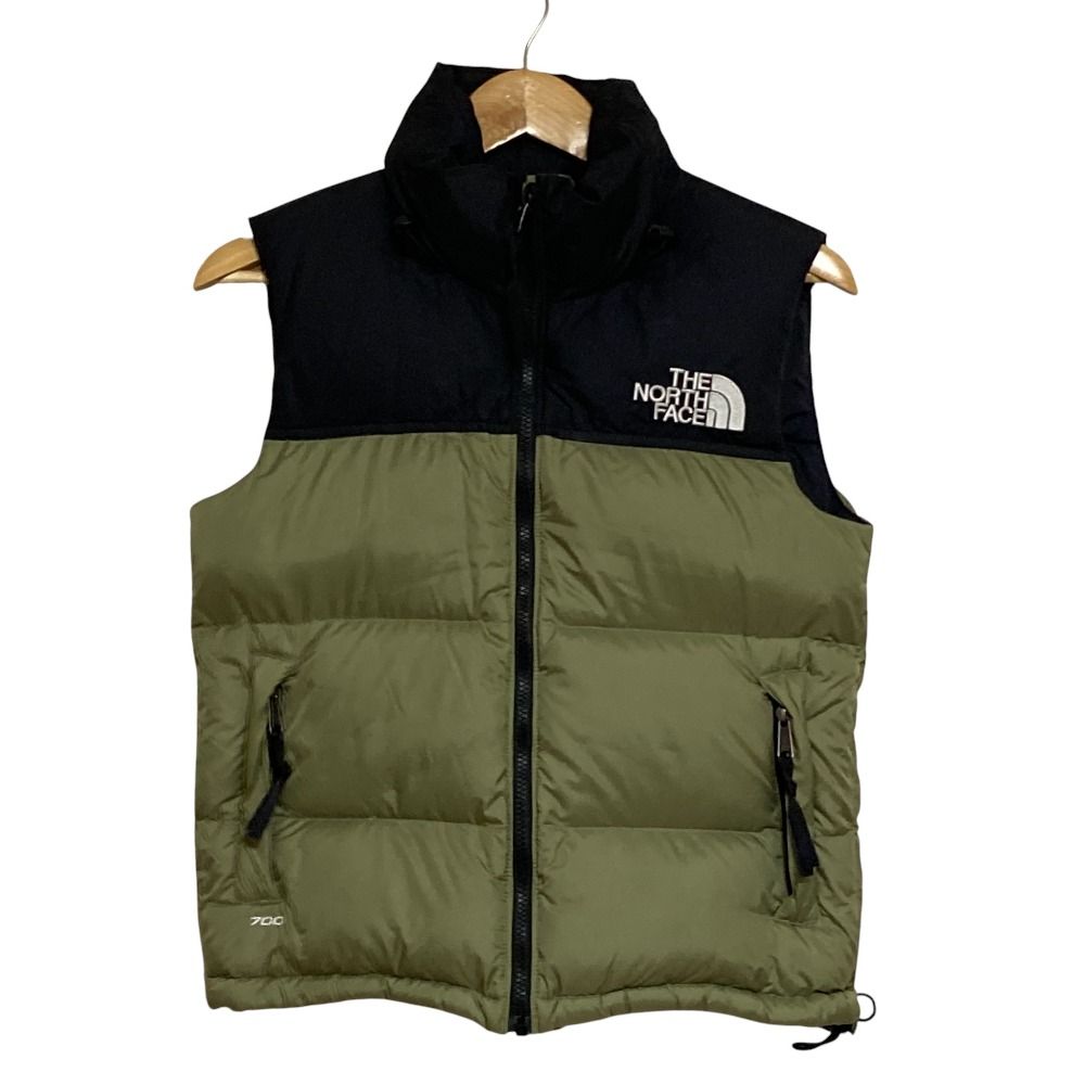 THE NORTH FACE ザノースフェイス ヌプシ ダウンベスト サイズXS カーキ レディース 古着