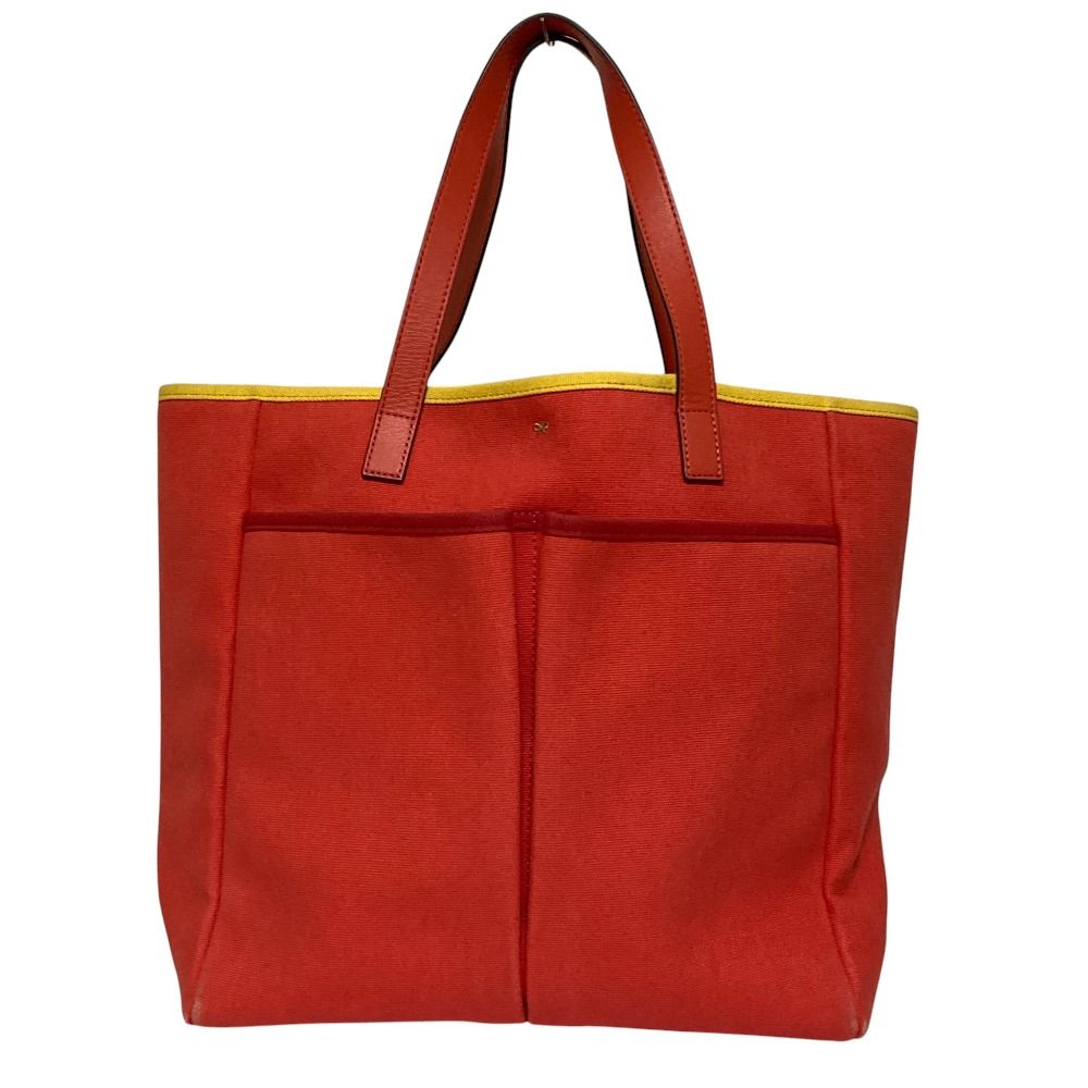 ANYA HINDMARCH × Ron Herman アニヤハインドマーチ ロンハーマン コラボ キャンバス トートバッグ レッド レディース 古着