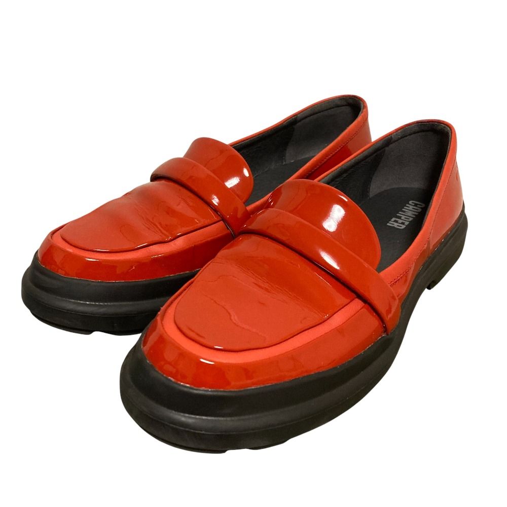 美品 CAMPER カンペール Turtle パテントレザー ローファー モカシン