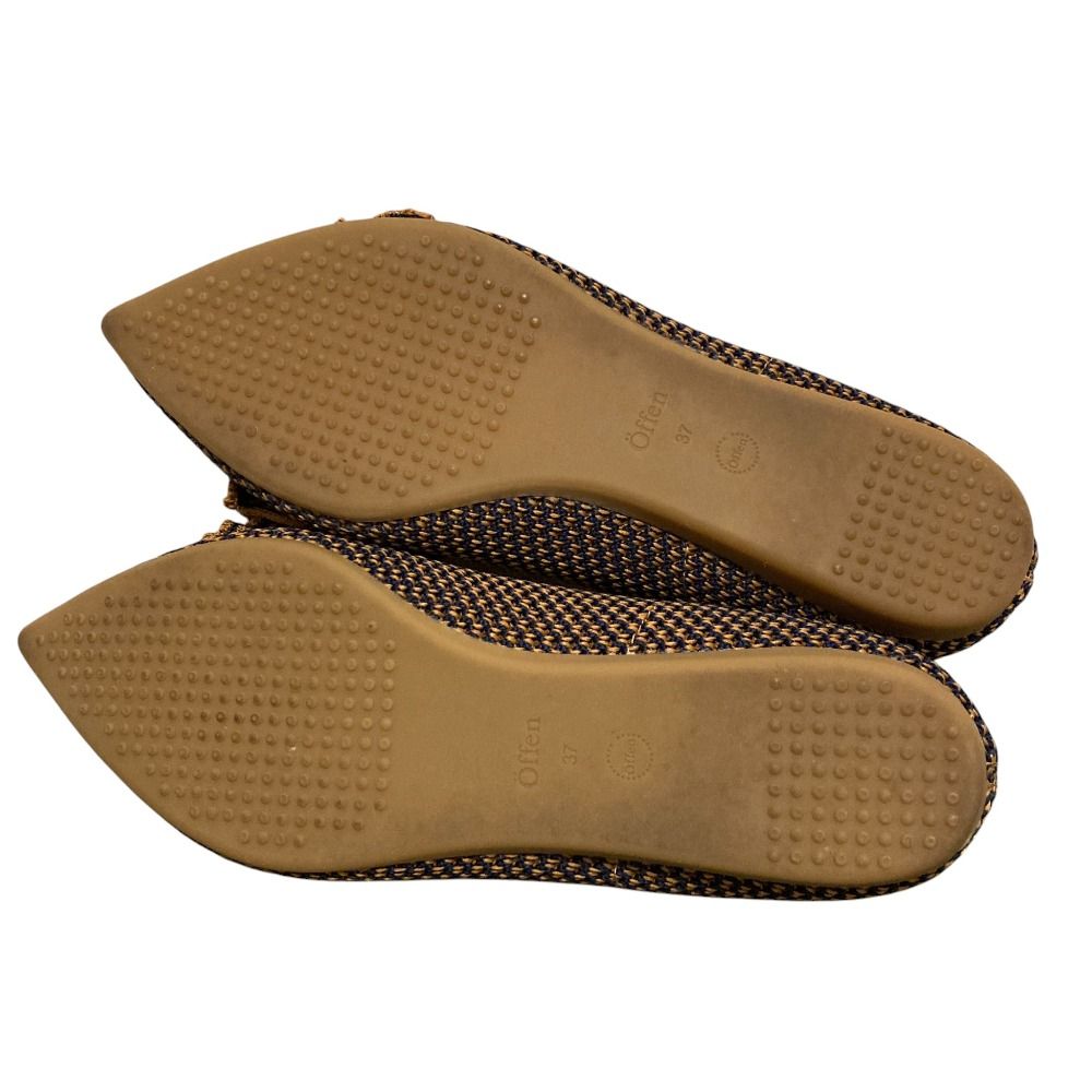Offen オッフェン キャメル ポインテッドトゥ フラットシューズ　新品 Offen オッフェン キャメル ポインテッドトゥ フラットシューズ 新品