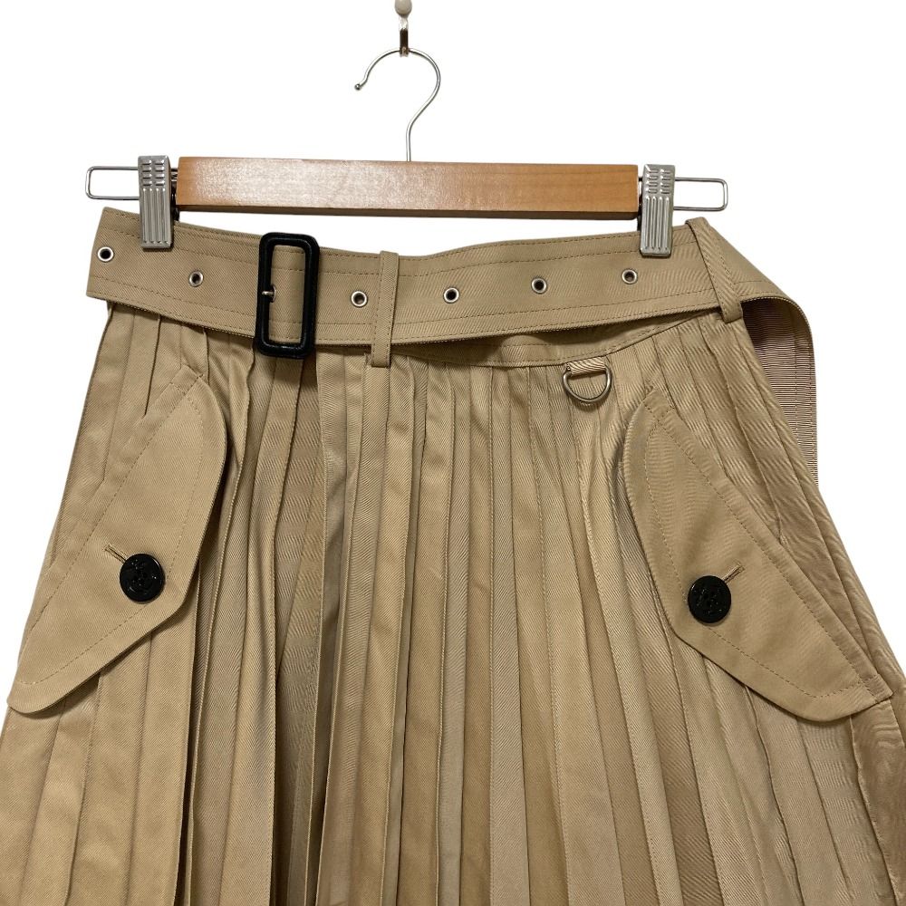 sacai サカイ　希少☆ ワッペン スカート インナー付き　ラップスカート 良品 sacai サカイ Cotton Gabardine Skirt プリーツ ラップスカート