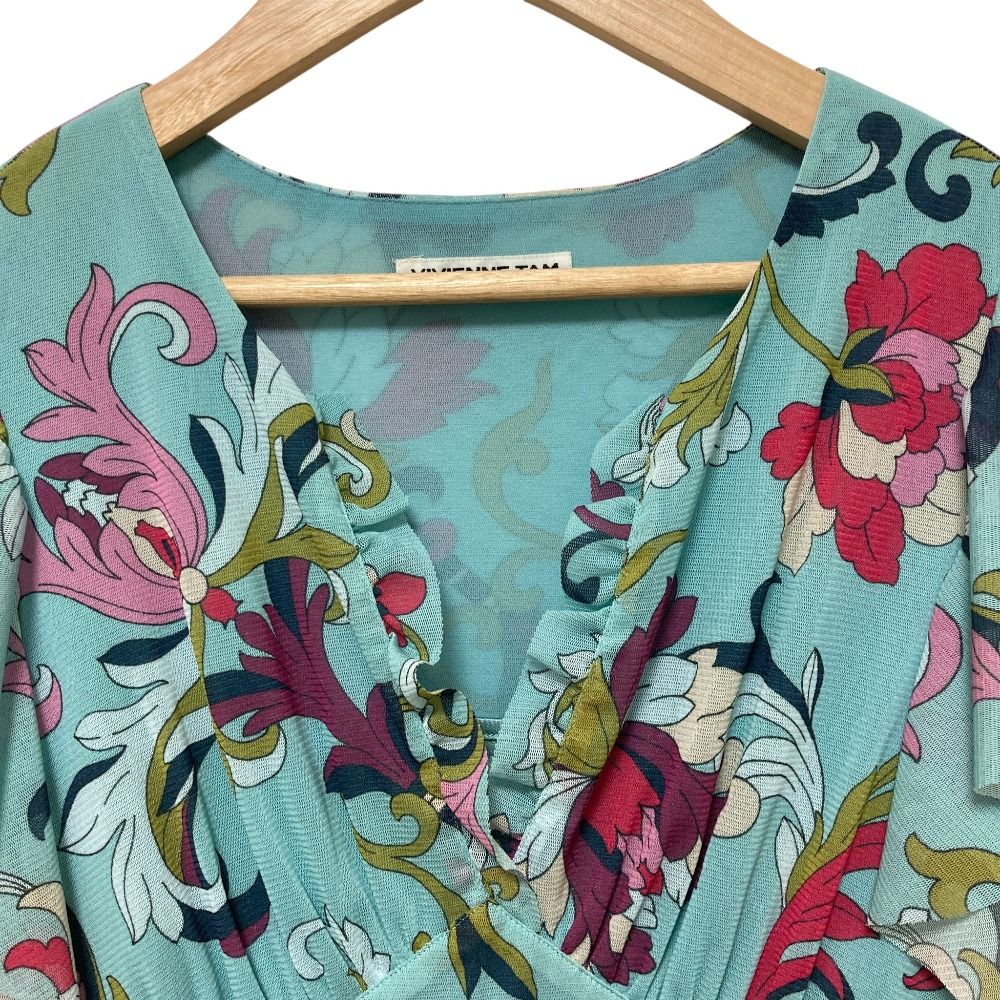 良品 VIVIENNE TAM ヴィヴィアンタム フラワープリント パワーネット