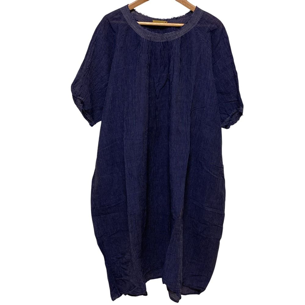 美品 Jurgen Lehl ヨーガンレール ストライプ柄 コットン×リネン