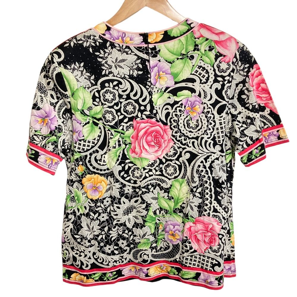 LEONARD レオナール Tシャツ・カットソー レディース 【古着】【中古】 良品 LEONARD レオナール フラワープリント ショートスリーブ