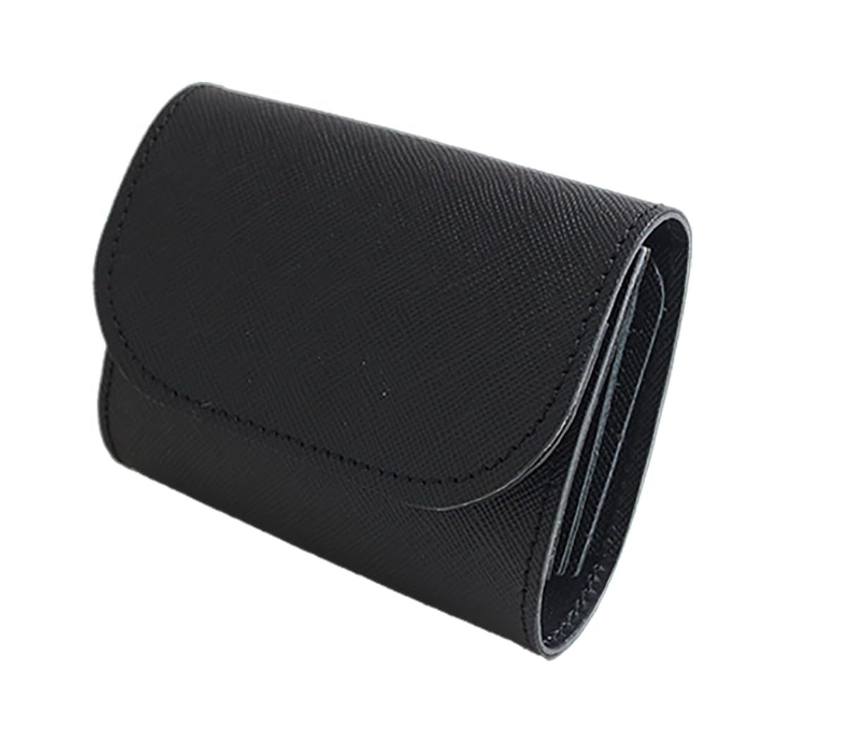 COTOCUL 財布 レディース メンズ 本革 お札が折れない 大容量 コンパクト 牛革 ミニ財布 都レザー はんなり 小さい財布 さいふ コトカル ブラック 黒