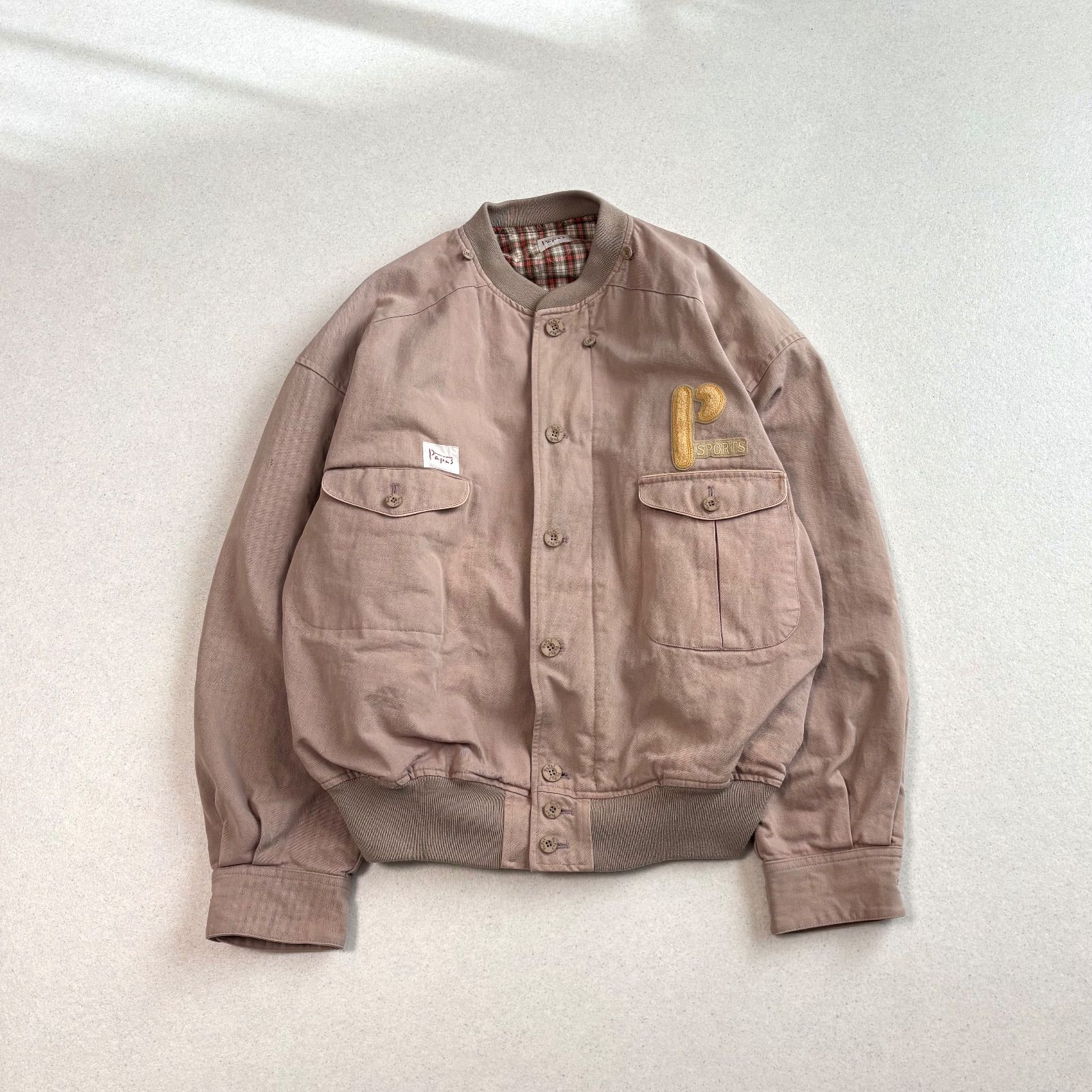 Papas パパス フライトジャケット ブルゾン スタジャン フーディー