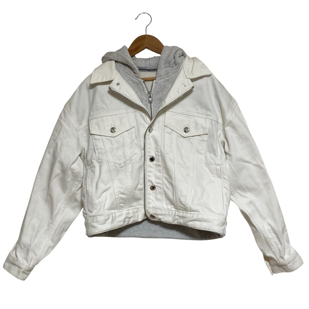 Alexander Wang アレキサンダーワン レイヤードデニムジャケット サイズXS ホワイト レディース 古着