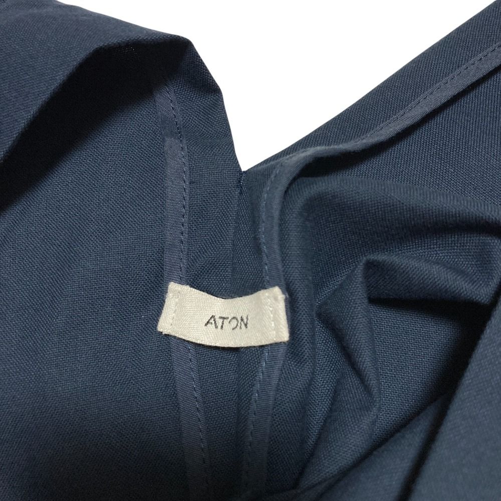 美品 22SS ATON エイトン SUPIMA CLOTH フレアドレス ワンピース  