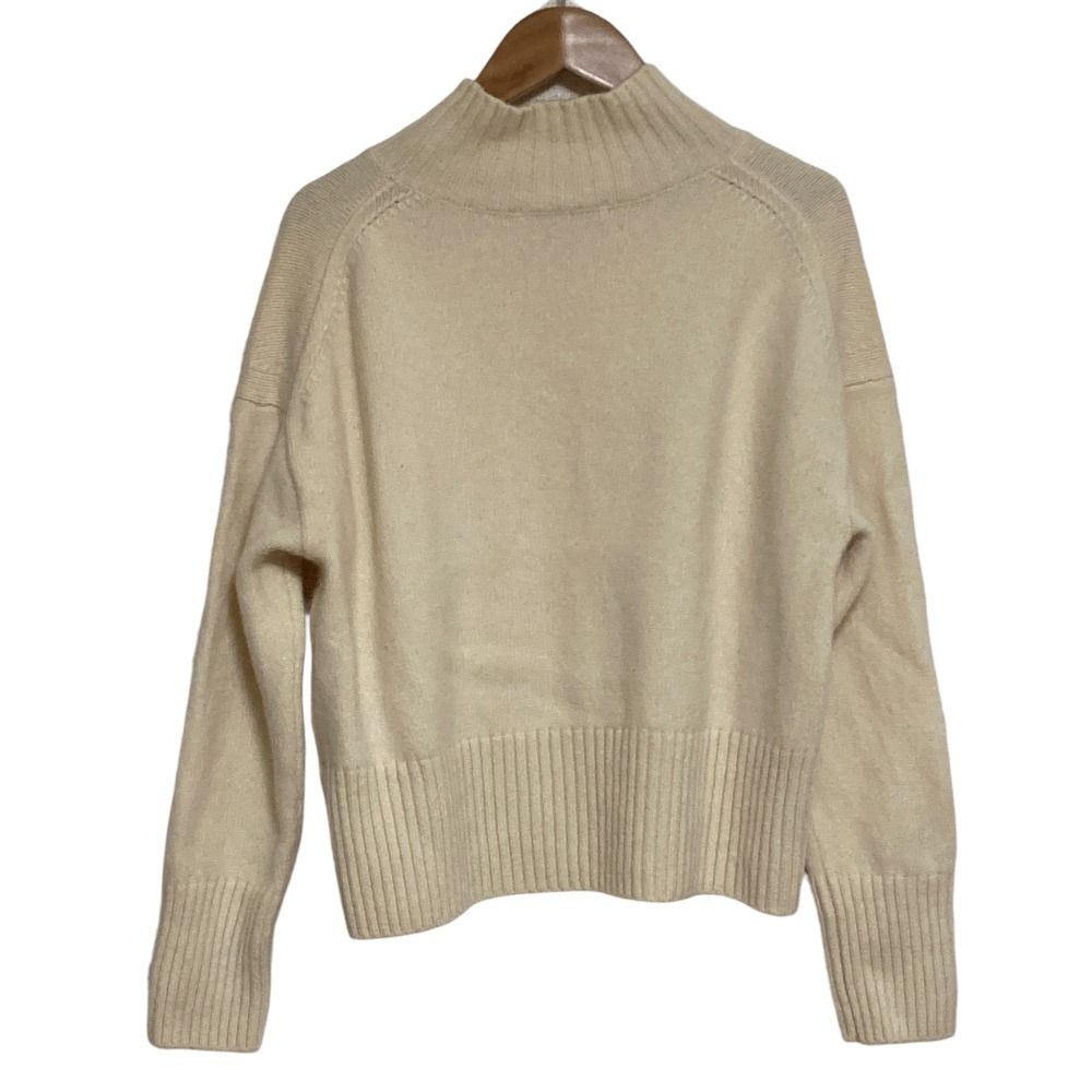 22 AW ANAYI アナイ ウール カシミヤブレンド ハイネック ニット セーター サイズ38 ホワイト レディース 古着
