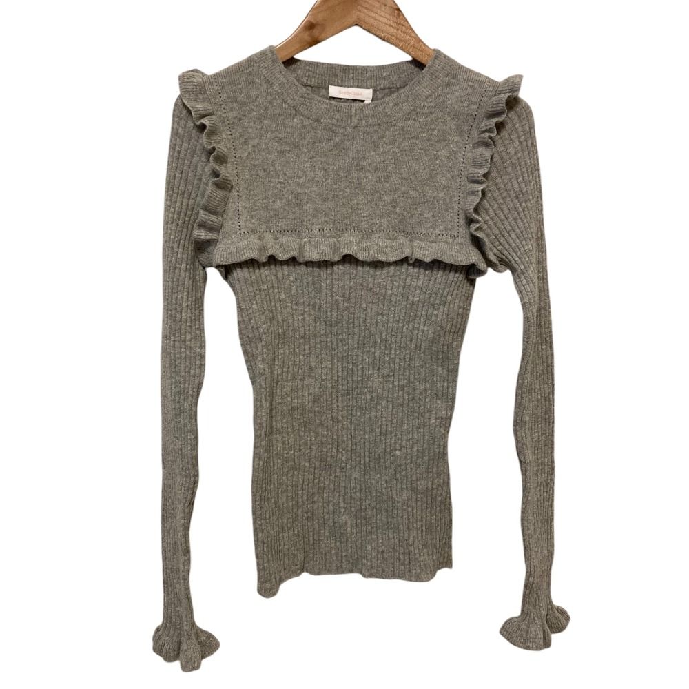 ♥ See by Chloé シーバイクロエ アルパカ ラッフルセーター サイズXS グレー レディース 古着