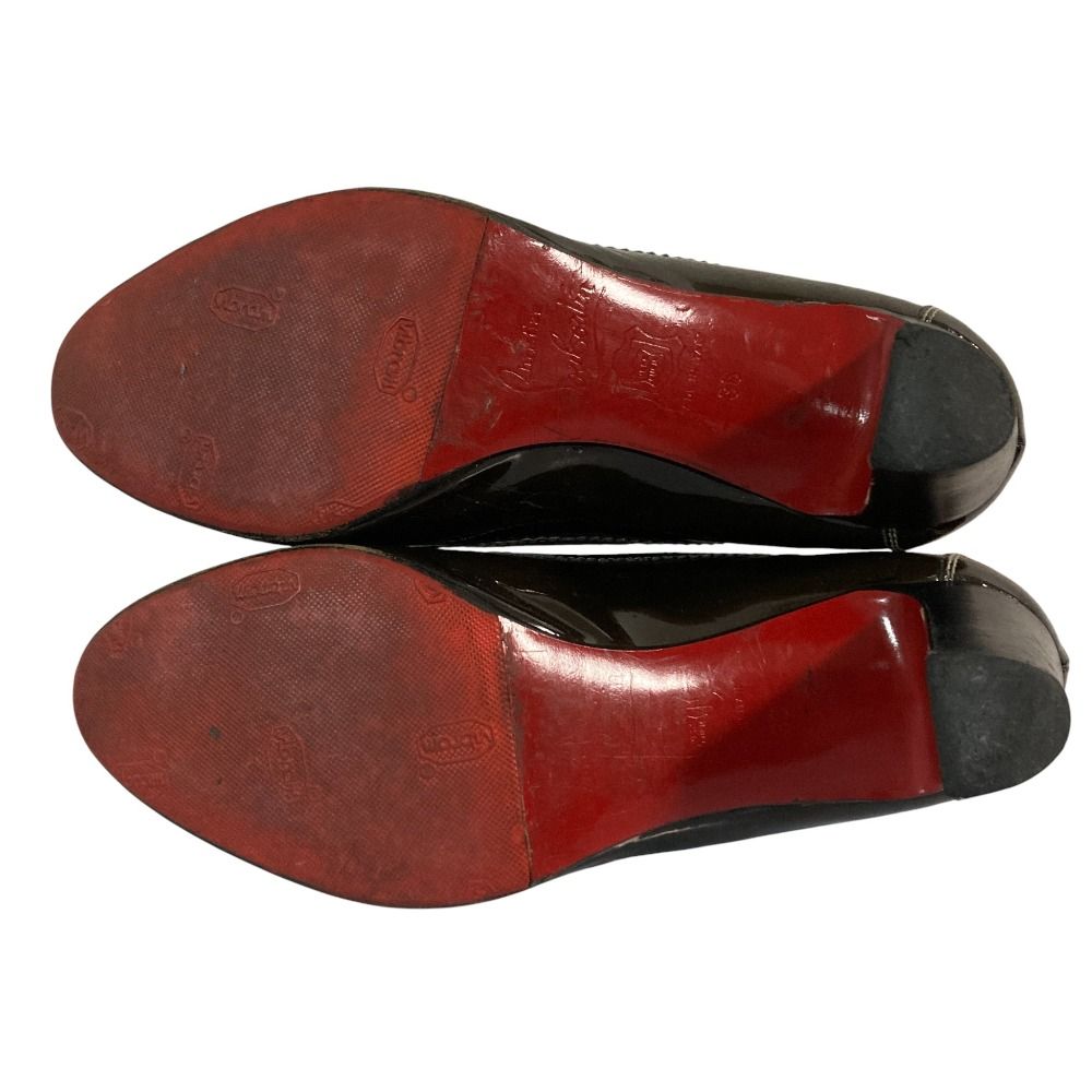 良品 Christian Louboutin クリスチャンルブタン エナメル オープン