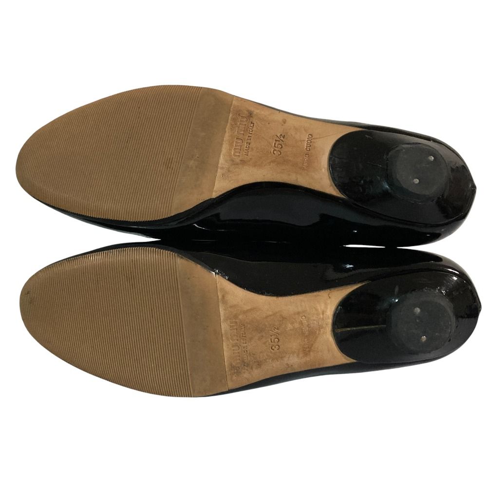 美品 MIU MIU ミュウミュウ パテントレザー メリージェーン パンプス