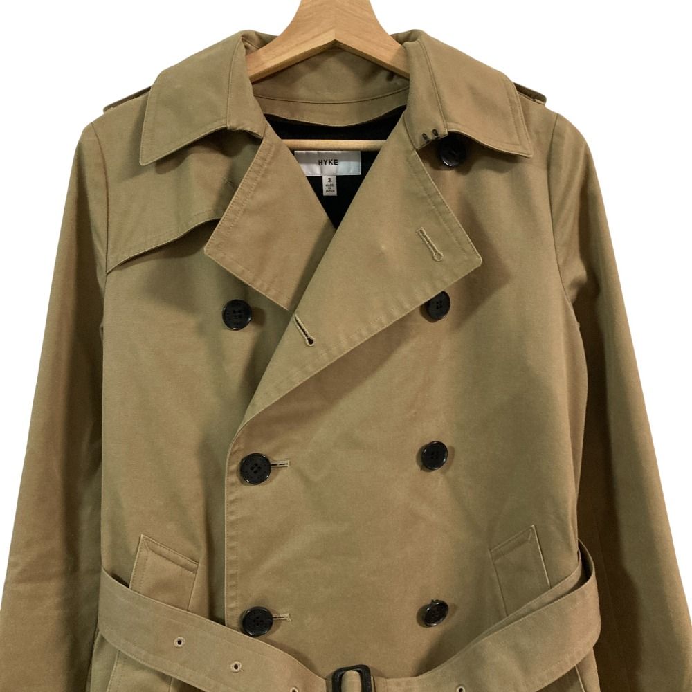 良品 HYKE ハイク ライナー付き ベルテッドトレンチコート サイズ3