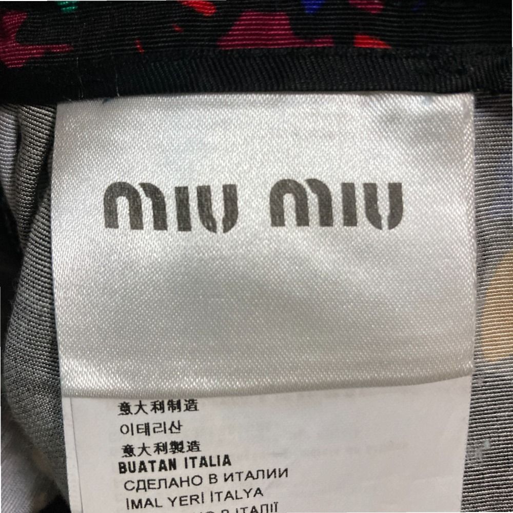 MIU MIU フラワープリント フレアスカート 38 MIU MIU フラワープリント フレアスカート 38 MiuMiu☆Pleated chino