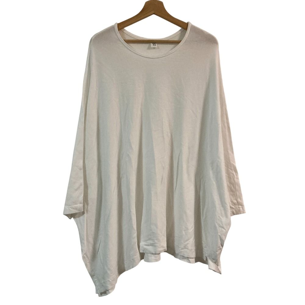 Y s YOHJI ワイズ ヨウジヤマモト DOLMAN SLIT T ドルマンカットソー サイズ2 ホワイト レディース 古着