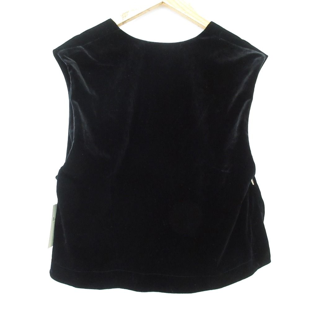 未使用 24AW BALLSEY ボールジー トゥモローランド マットベロア Vネックベスト ジレ 11-01-44-01001 36 ブラック レディース 古着 中古 USED Ballsey - 未使用 24AW BALLSEY ボールジー トゥモローランド マット