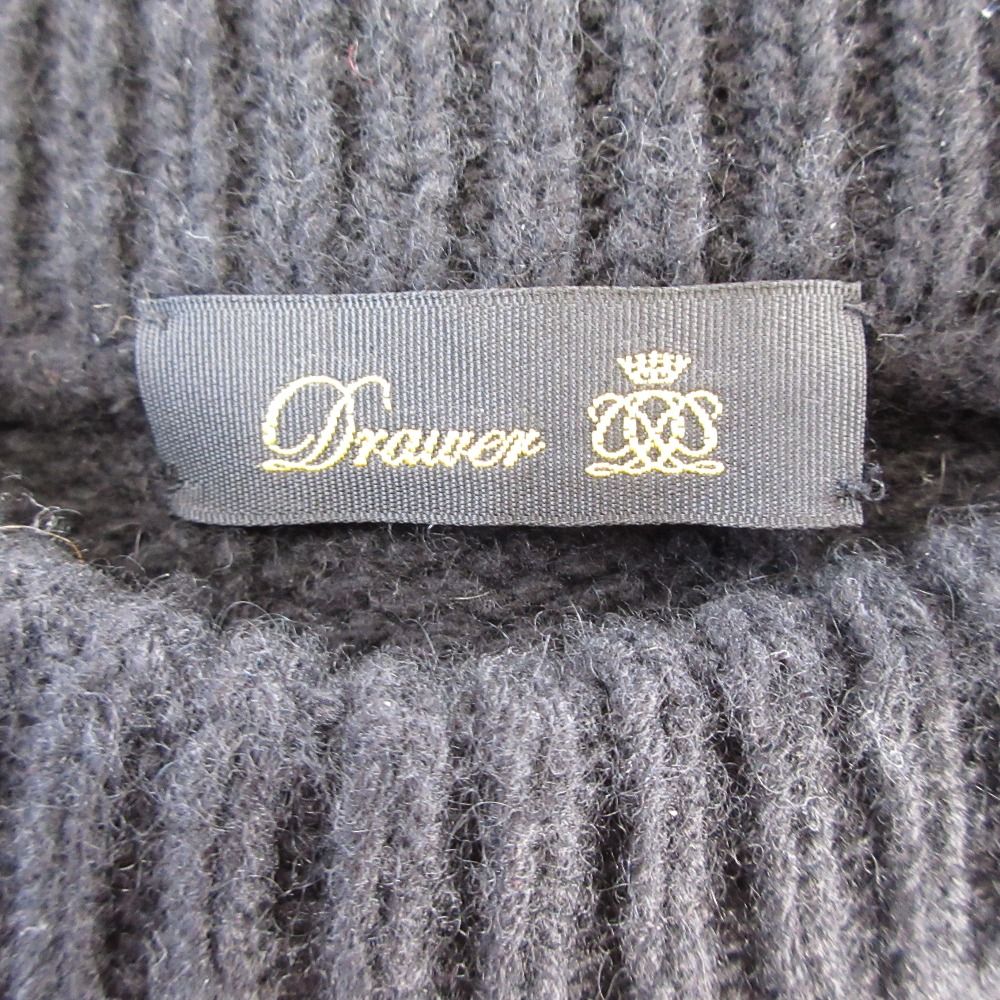 美品 Drawer ドゥロワー カシミヤブレンド ケーブルニット ポンチョ