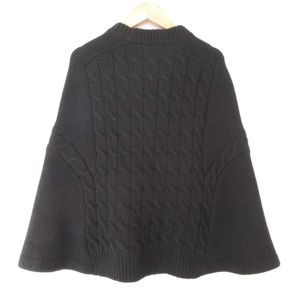 美品 Drawer ドゥロワー カシミヤブレンド ケーブルニット ポンチョ