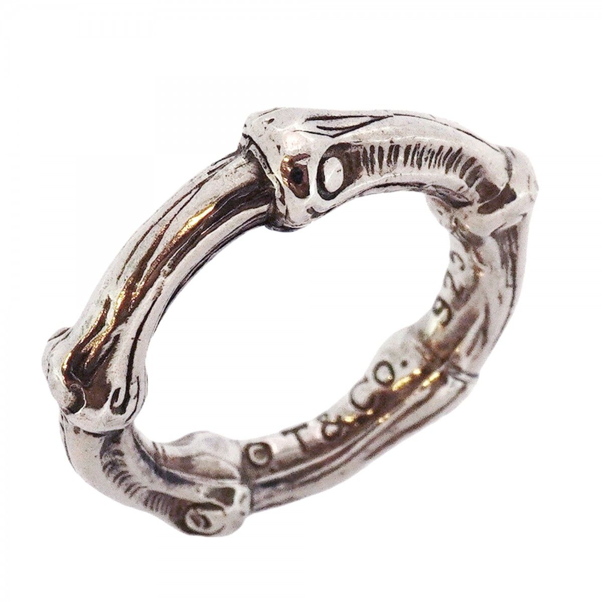 5jpb0690】ティファニー リング バンブー シルバー925 7.5号【中古