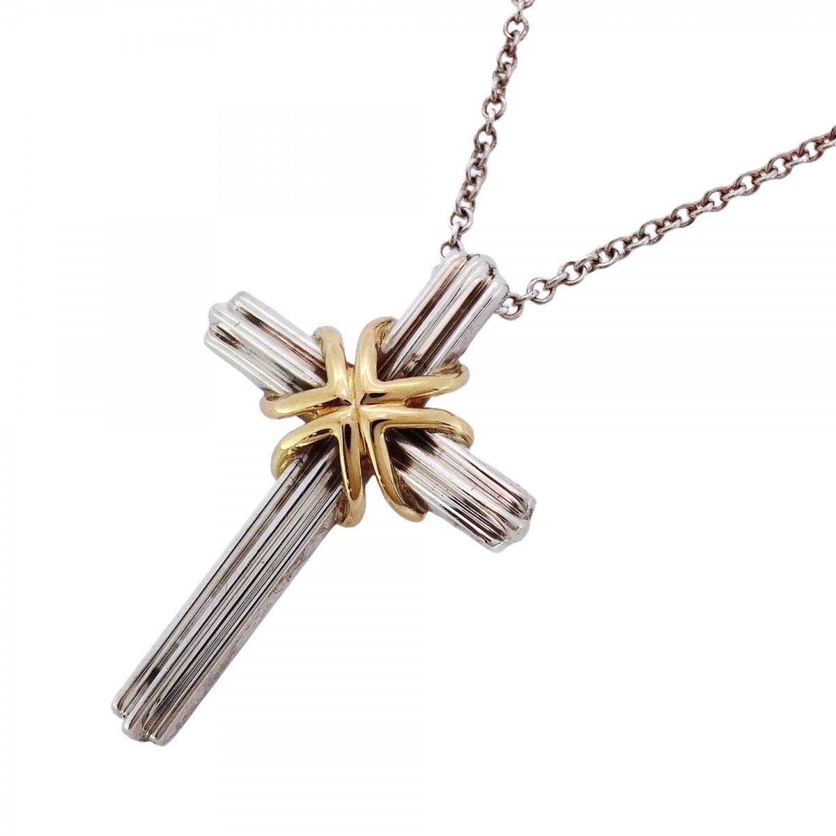 5jpb0695】ティファニー ネックレス シグネチャークロス K18YG