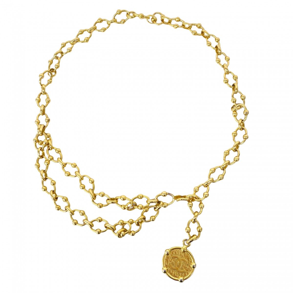 6 ab 1399-k シャネル ベルト ゴールド ゴールド金具 レディース