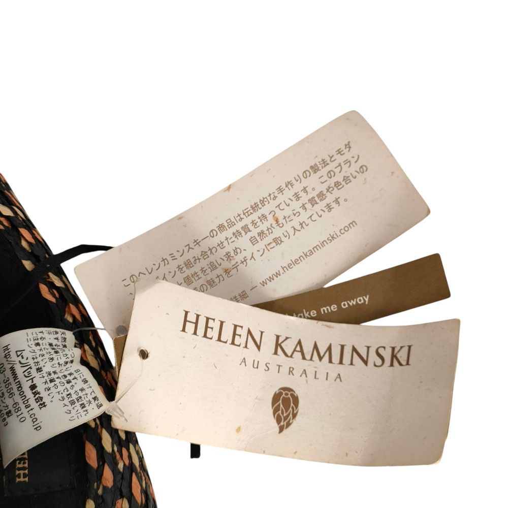 未使用 HELEN KAMINSKI ヘレンカミンスキー MAPUTO 中折れ ラフィア