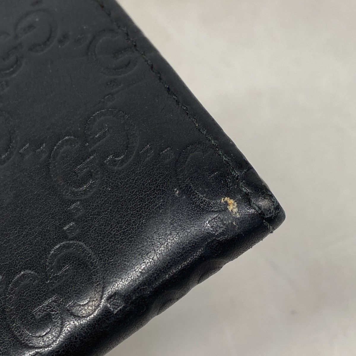 6ab1159】グッチ 名刺入れ グッチシマ 120965 レザー ブラック