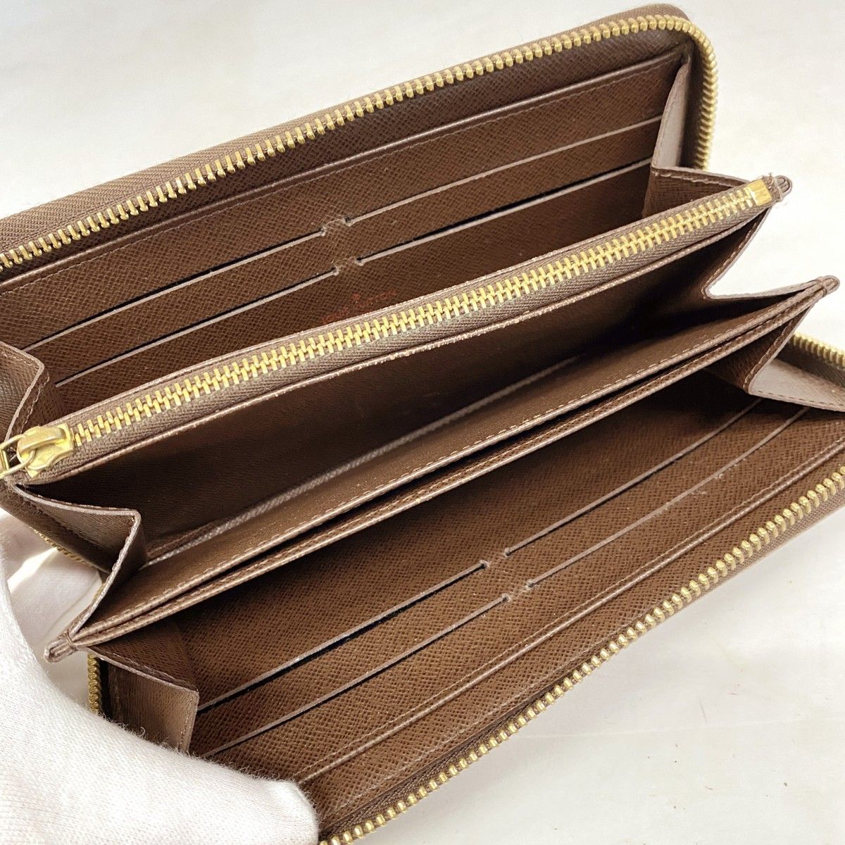 6ab1198】ルイヴィトン 長財布 ダミエ ジッピーウォレット N60015