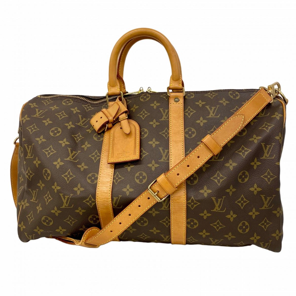 6 ab 1218 ルイヴィトン ボストンバッグ モノグラム キーポルバンドリエール45 M 41418 ブラウン メンズ レディース ユニセックス