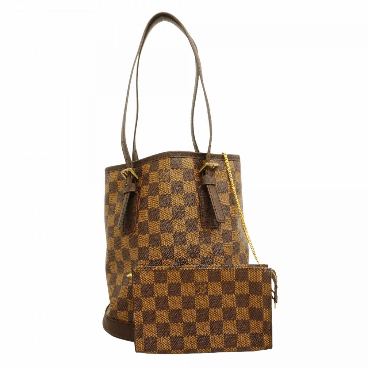 6 ab 1227 ルイヴィトン トートバッグ ダミエ マレ N 42240 エベヌ レディース