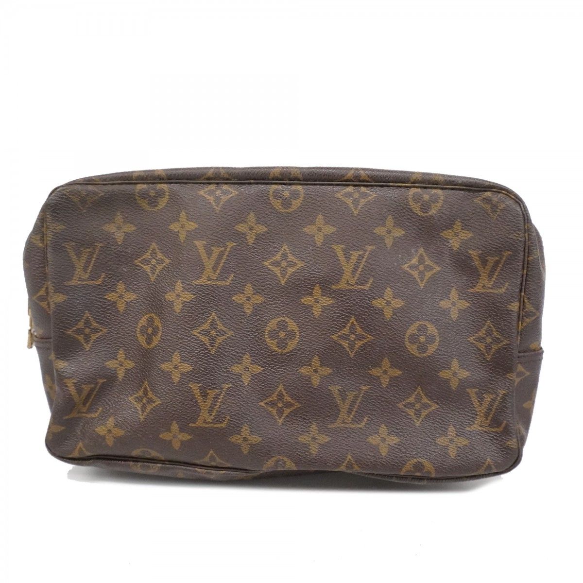 6 ab 1251 ルイヴィトン ポーチ モノグラム トゥルーストワレット28 M 47522 ブラウン レディース