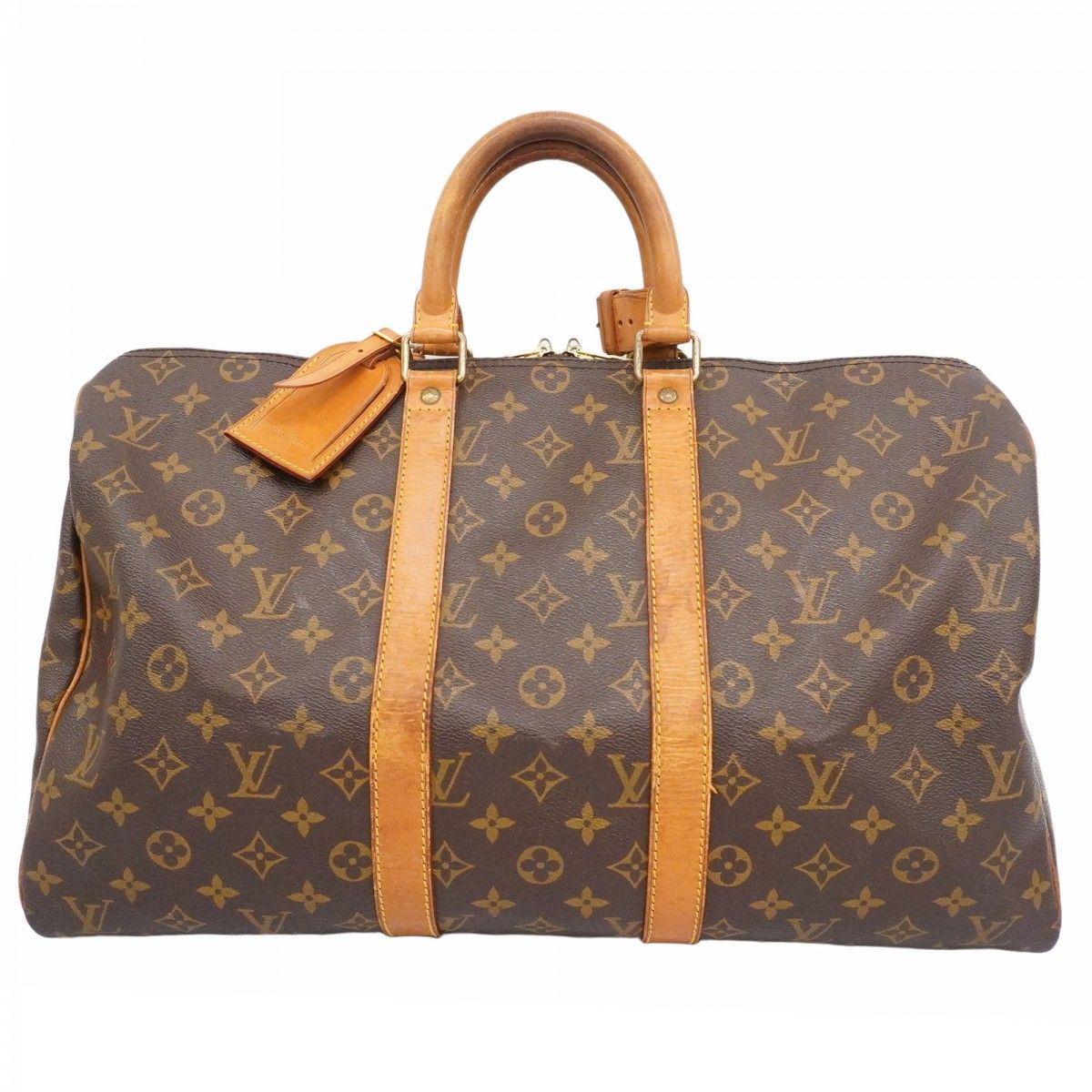 6 ab 1326-k ルイヴィトン ボストンバッグ モノグラム キーポル45 M 41428 ブラウン メンズ レディース ユニセックス