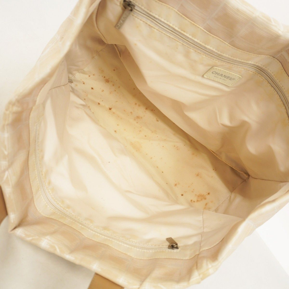 6ab1338-k】シャネル トートバッグ ニュートラベル ナイロン ベージュ