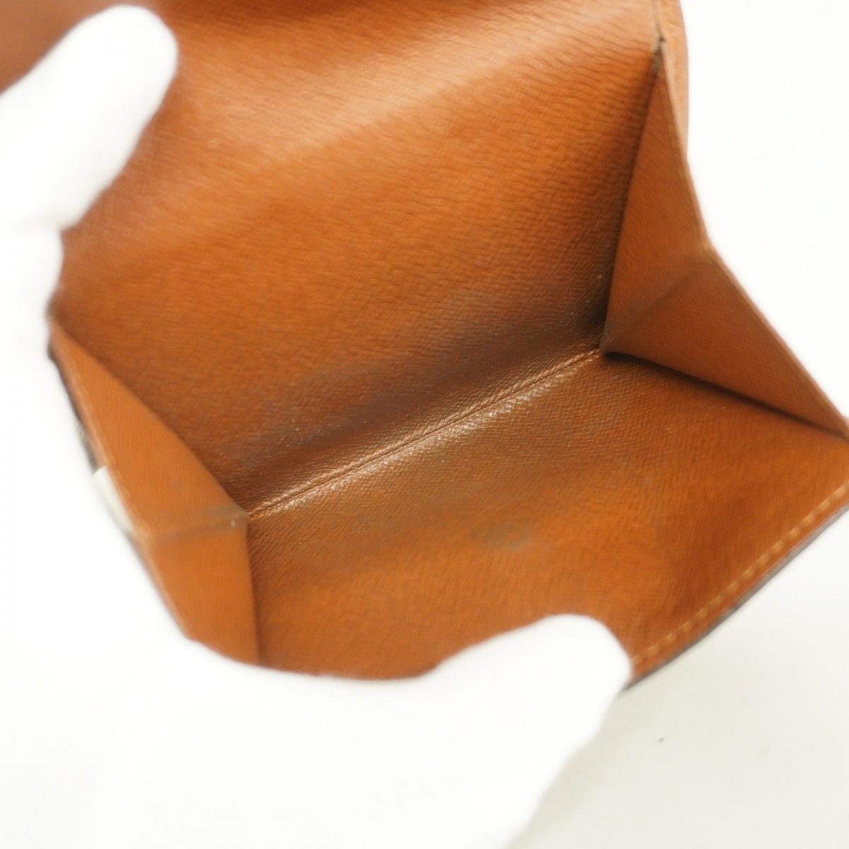 6ab1354】ルイヴィトン 三つ折り財布 モノグラム ポルトモネビエカルト