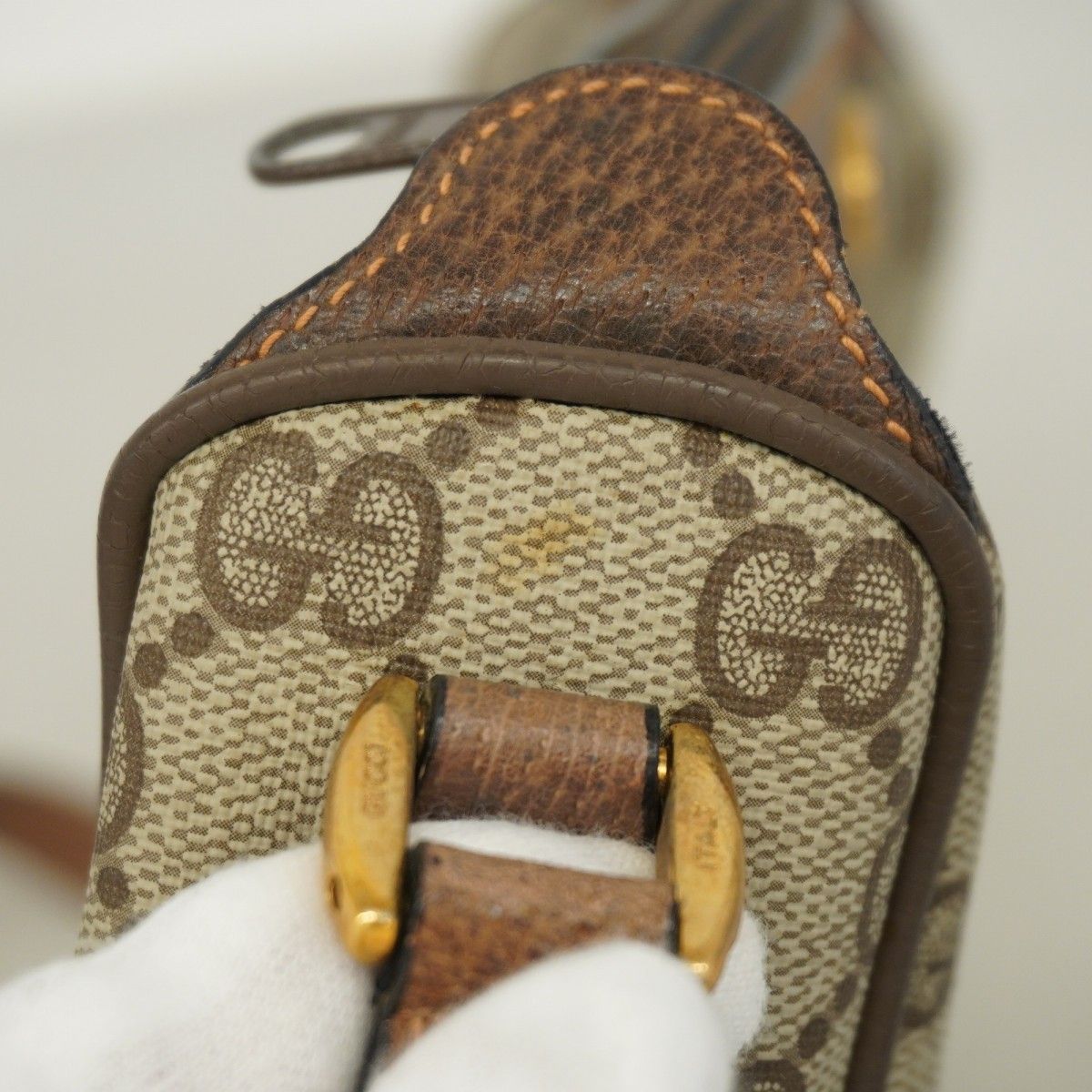 6ab1359-k】グッチ ショルダーバッグ GGスプリーム/シェリーライン