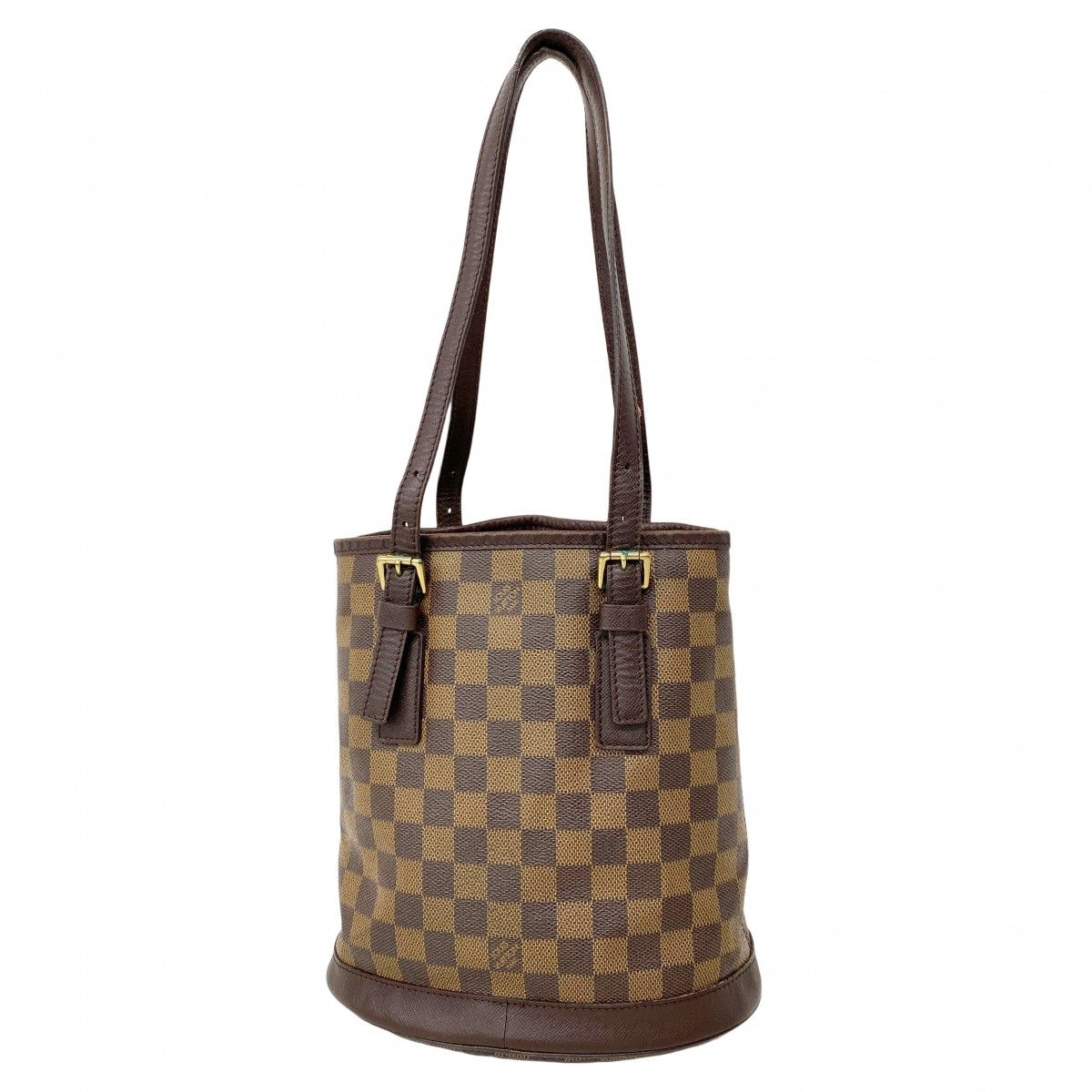 6 ab 1378-k ルイヴィトン トートバッグ ダミエ マレ N 42220 エベヌ レディース