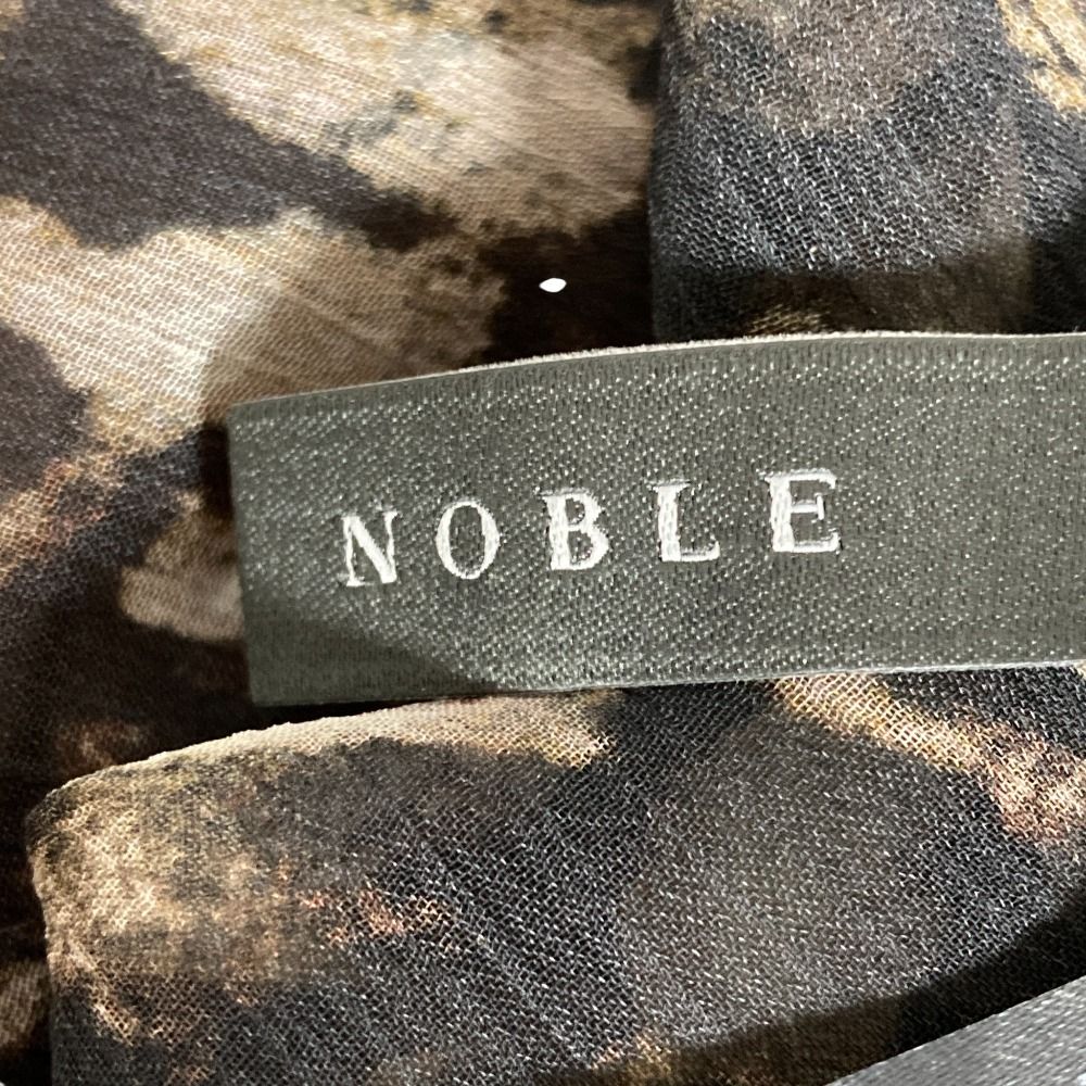 美品 NOBLE ノーブル レオパード柄 シアーワンピース ブラック