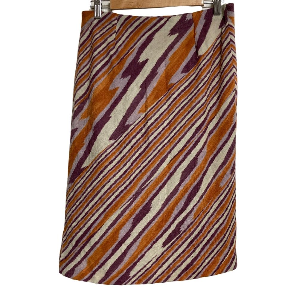 美品 MISSONI ミッソーニ バイアスボーダー ニットスカート オレンジ