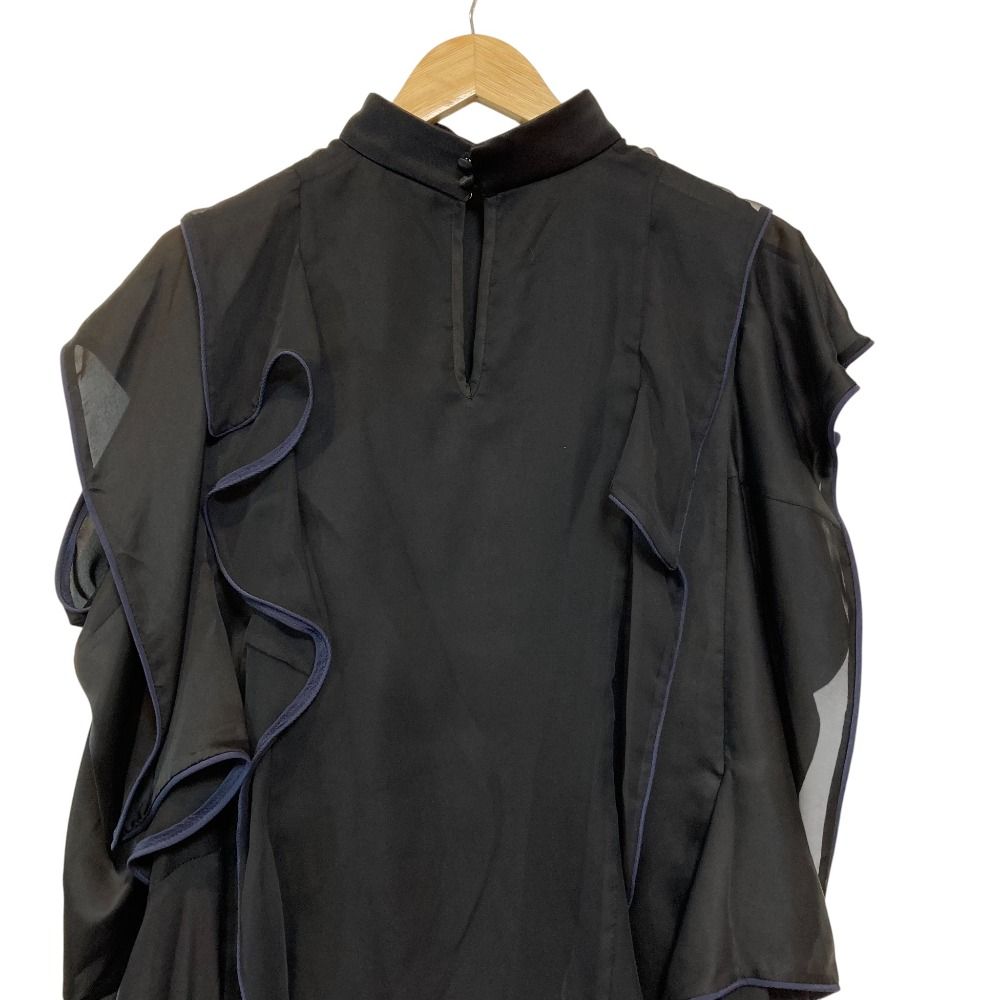 美品 sacai サカイ シアーフリルロングドレス ワンピース サイズ1