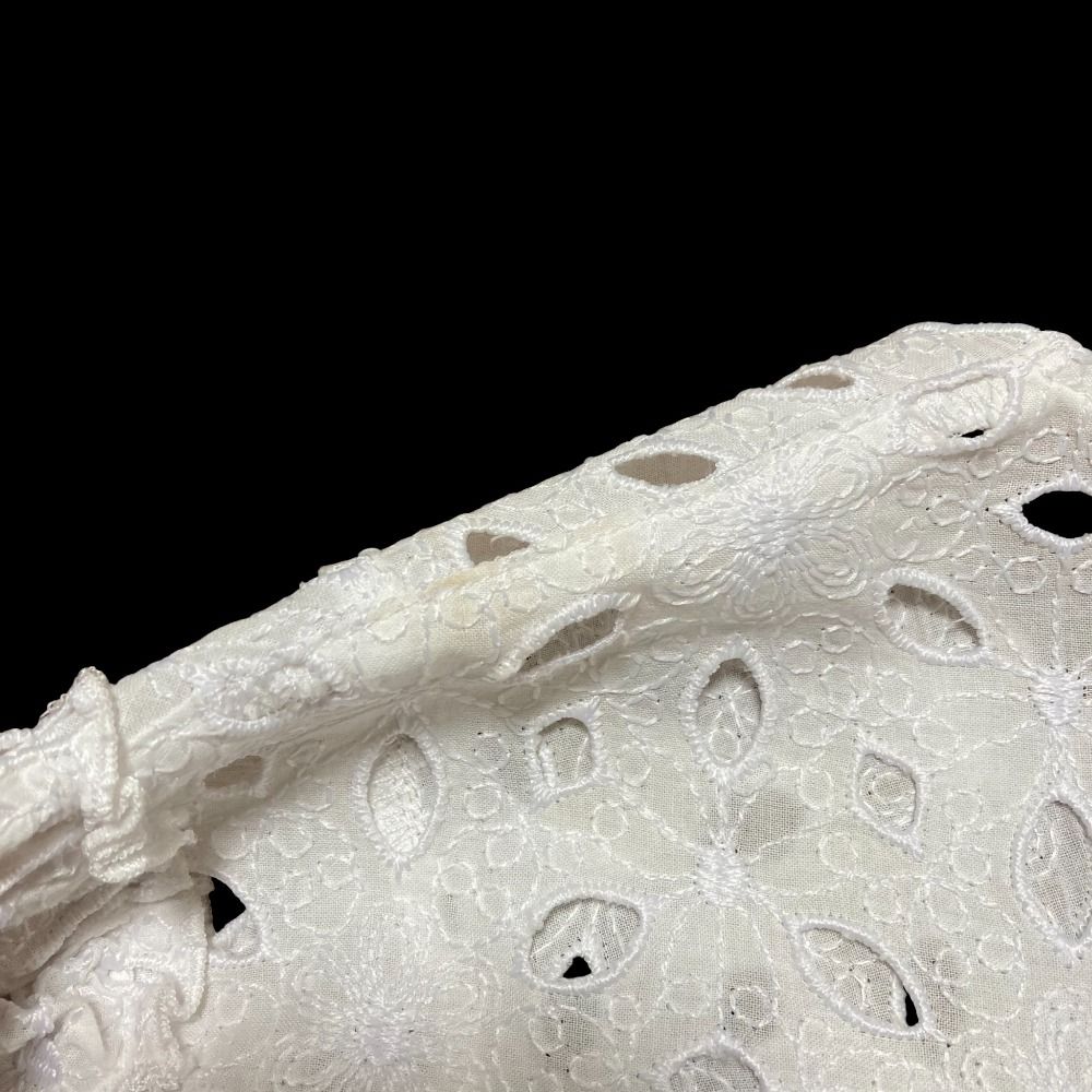  D. ディーエクステリア 銀座マギー エンブロイダリー カットワークデザイン ワンピース サイズ42 ホワイト レディース 古着 ノースリーブ その他