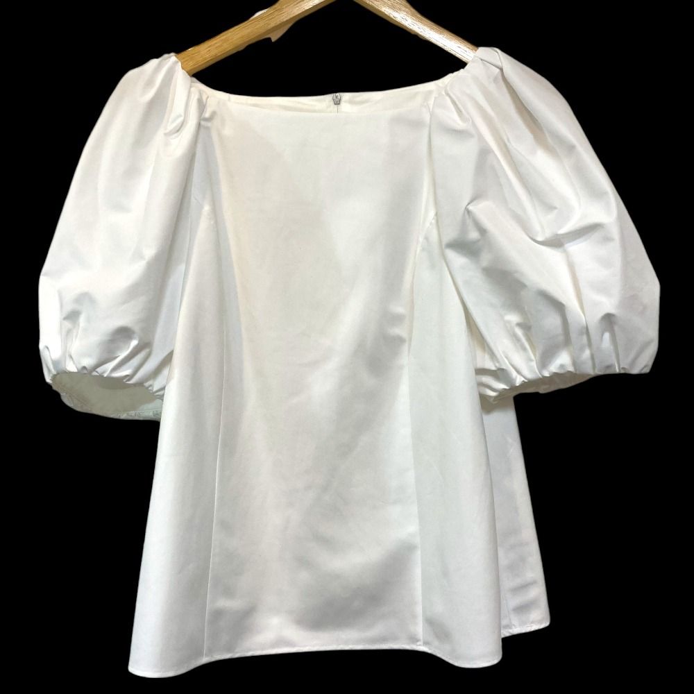 FOXEY YORK フォクシーニューヨーク Blouse Etude ボリュームスリーブ ブラウス 43730 サイズ38 ホワイト レディース 古着