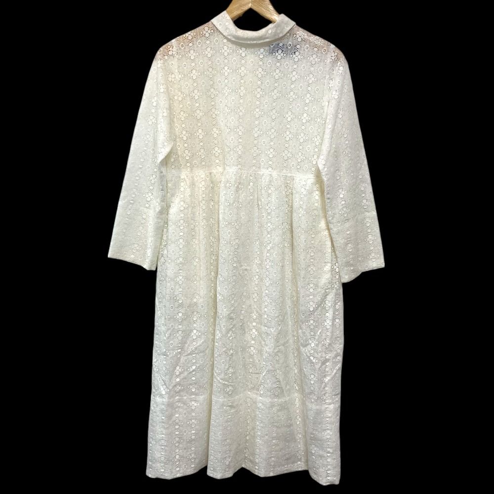 AD 2020 tricot COMME des GARCONS トリコ コムデギャルソン レースシャツワンピース Mサイズ ホワイト レディース 古着