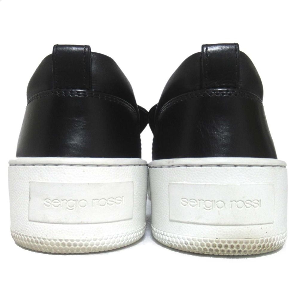 美品 Sergio Rossi セルジオロッシ SR1 レザー スリッポン スニーカー