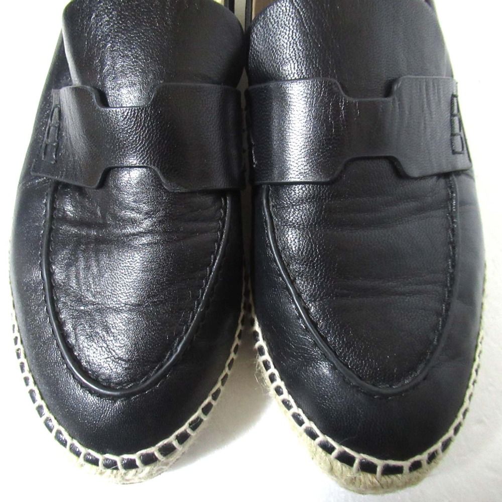 エルメス サイズ:37  ティポリ エスパドリーユ レザーストラップサンダル 中古 BS99 美品 HERMES エルメス トリップ エスパドリーユ スリッポン シューズ