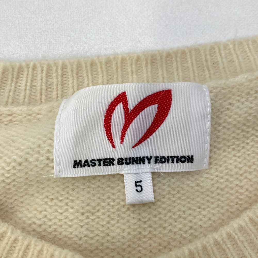 サイズ 5 MASTER BUNNY EDITION マスターバニーエディション ニット セーター ホワイト系 ゴルフウェア メンズ ストスト トレーニング用品 セーター トレーナー 