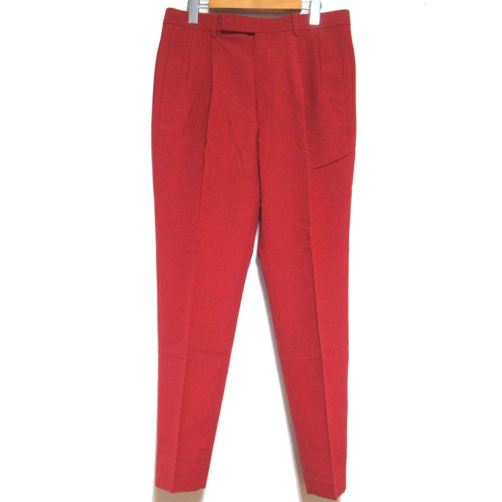 リトルビッグ ツータック ウール スラックスパンツ LB 183-PT 10 サイズ1 レッド メンズ 古着