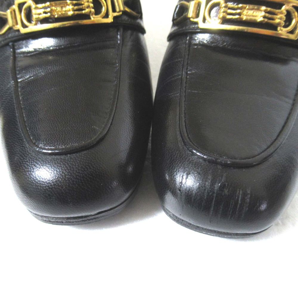 美品 CELINE セリーヌ ヴィンテージ ホースビット金具 レザー パンプス