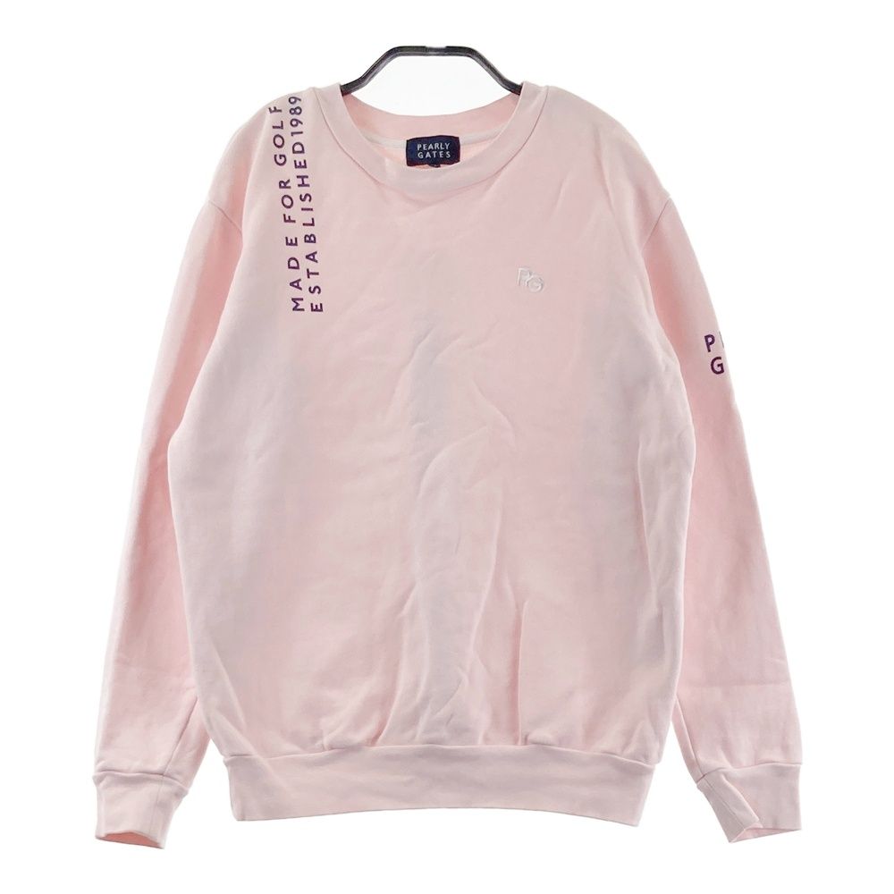 サイズ 0 PEARLY GATES パーリーゲイツ 長袖スウェットトレーナー ピンク系 ゴルフウェア レディース ストスト