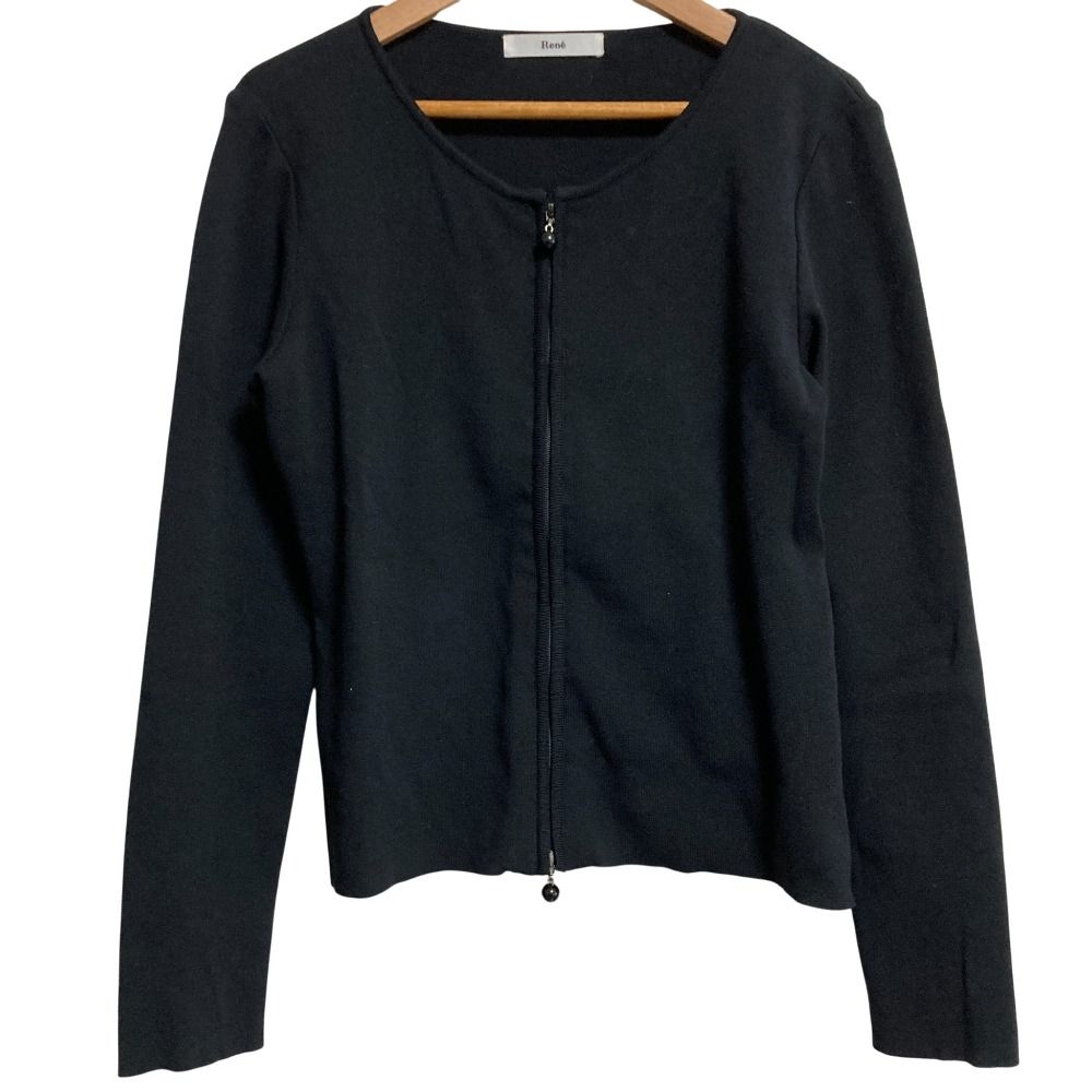 美品 Rene ルネ ジップ ニットジャケット カーディガン サイズ36