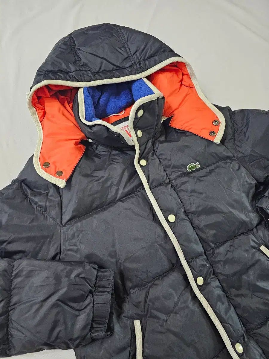 100 L ラコステ メンズ フード ダック ダウン パディング ブラック
